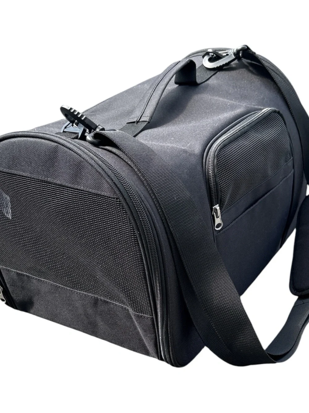 Classic Black Small Pet Carrier with Shoulder Strap